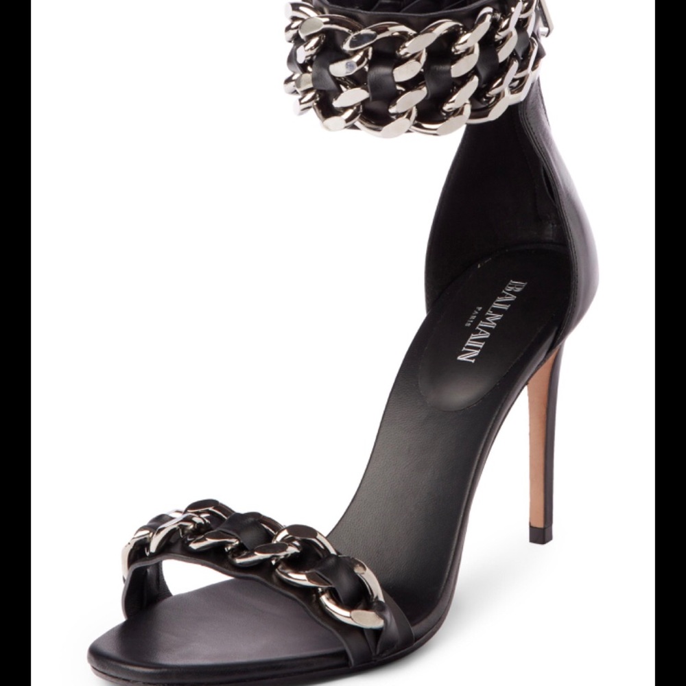 BALMAIN double chain sandal heels